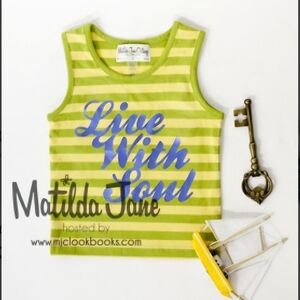 Matilda Jane Lime & Yellow Striped 'Live With Soul' Tank